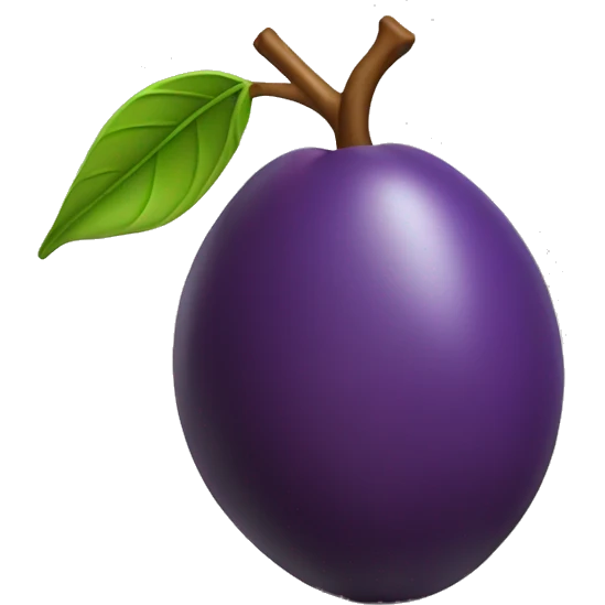 3D plum emoji