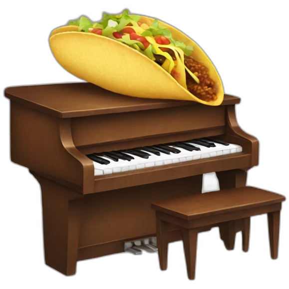 Taco piano emoji