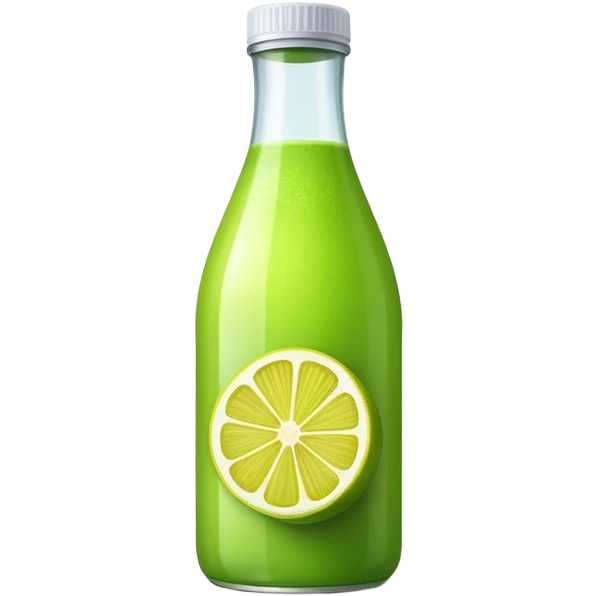 Green lemon juice bottled emoji