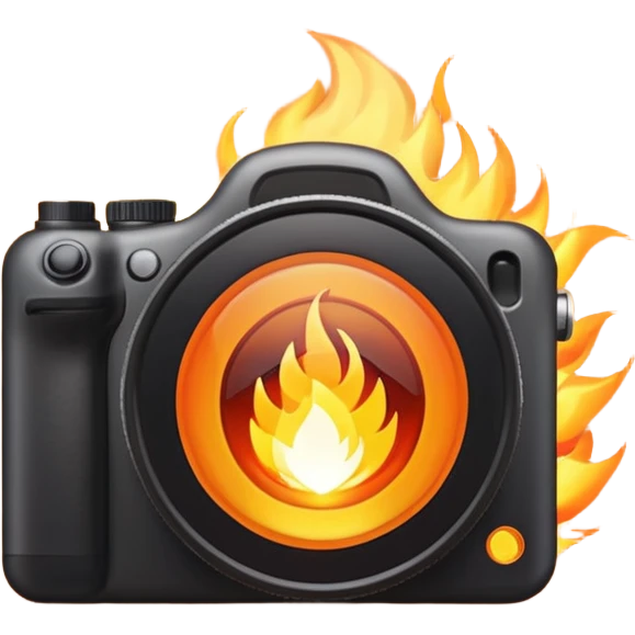 fire with camera emoji