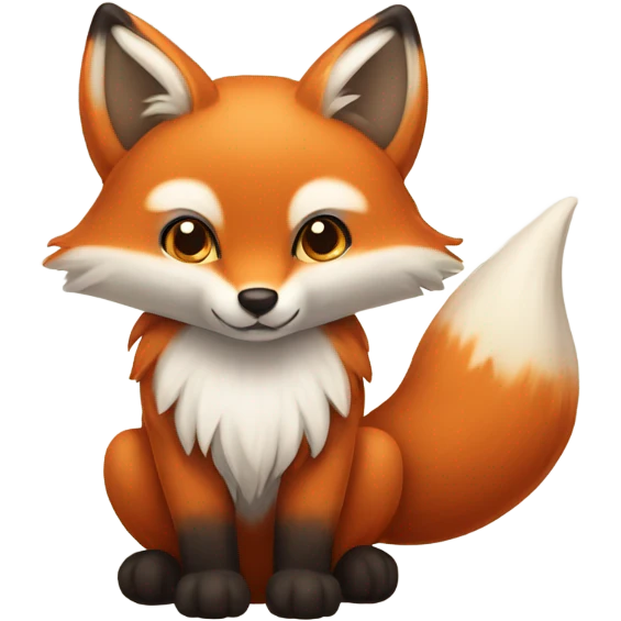 Heart shaped fox emoji