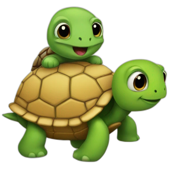 emoji holing a turtle emoji