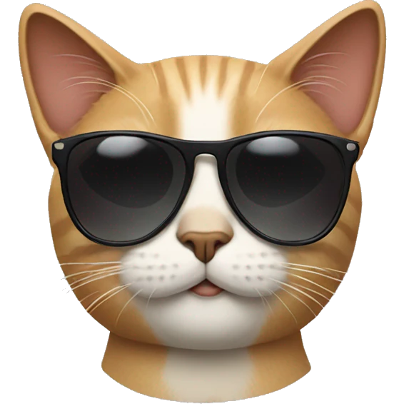 Cat with sunglasses emoji