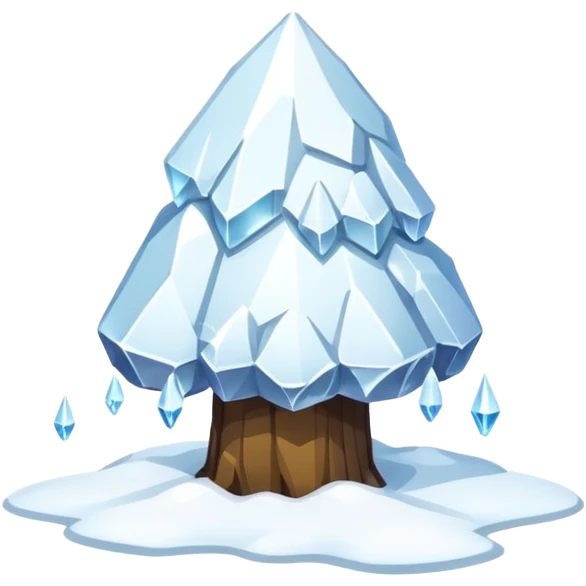 Snow on the ground flat emoji