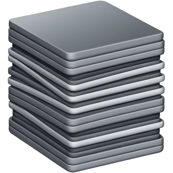 stack of squares (4) going away from the camera emoji