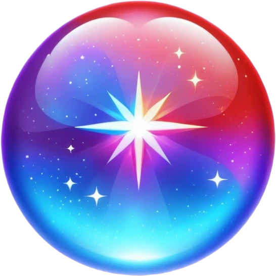 Animated sparkling shimmers red purple blue emoji