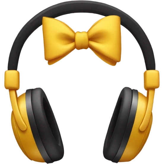 headphones with bows emoji