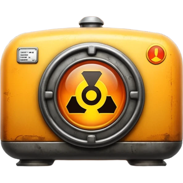 Minimal logo emoji with a glowing amber industrial emblem above bold text reading “THE FACILITY”, dark background, clean typography, sci-fi bunker aesthetic, high contrast, emoji