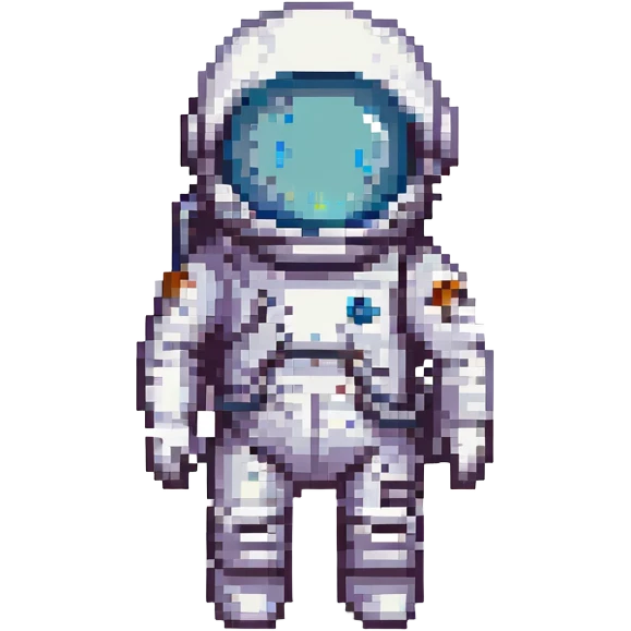 pixel art astronaut, simple, vibrant colors emoji