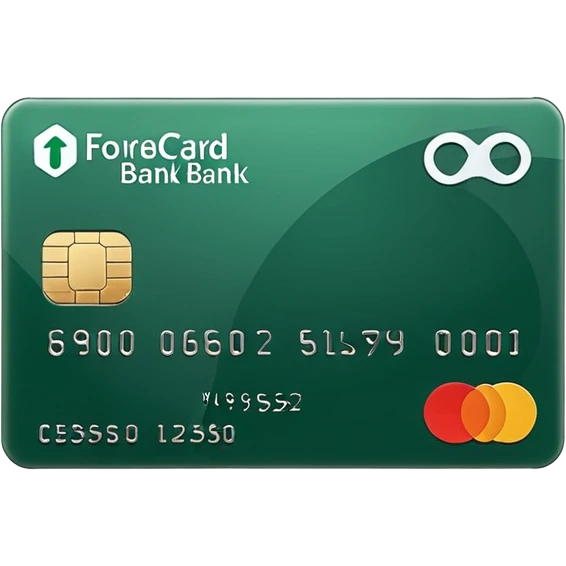 нарисуй тёмно зелёную банковскую карту "FORENCARD" emoji