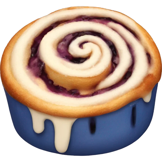 Blueberry cinnamon roll  emoji