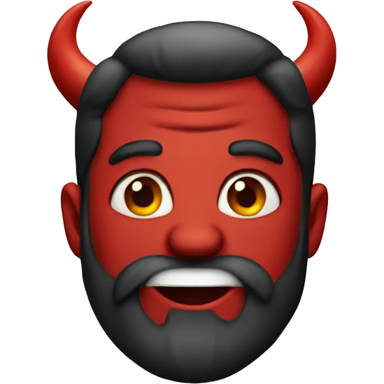 devil with beard emoji