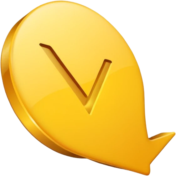 Желтая галочка без фона  emoji