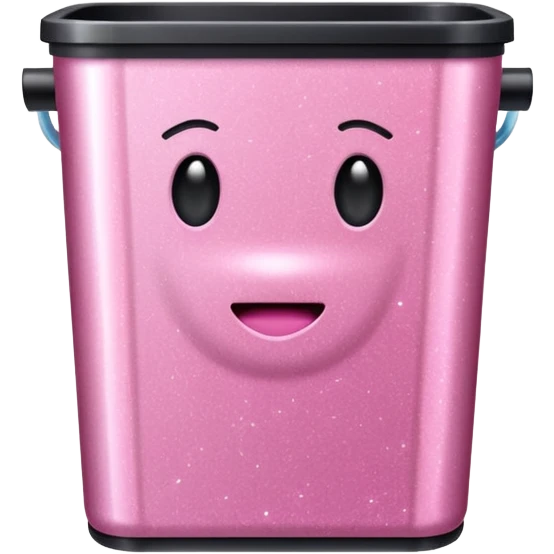 aesthetic rectangular glittery pink shiny office trashcan emoji