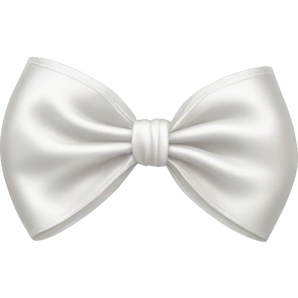 white satin bow emoji