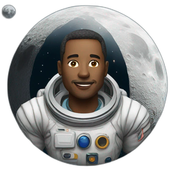A Man On Moon emoji