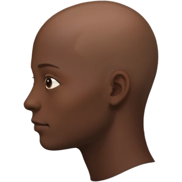 the profiile of a face with no hair, looking completely to the rifht emoji