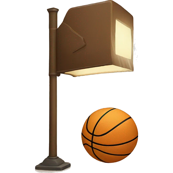 Lamp playing basketball emoji