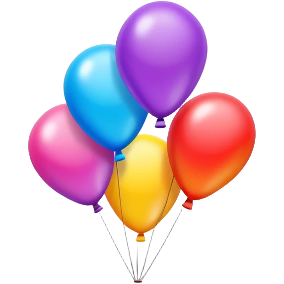 shaped flying balloons emoji