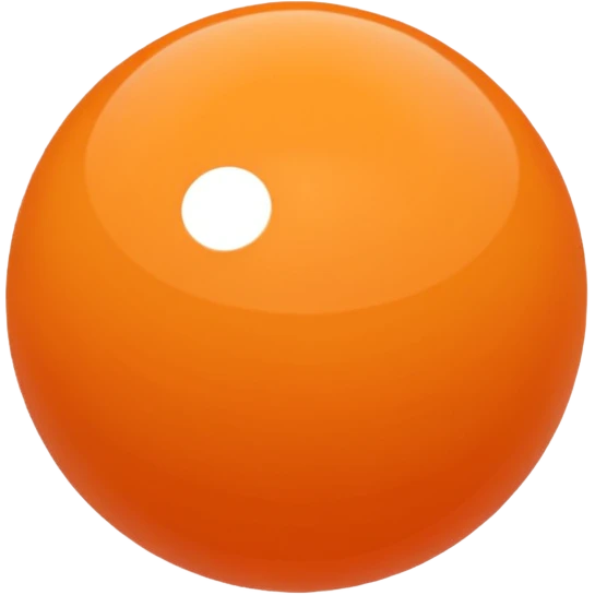 orange plastic ball emoji