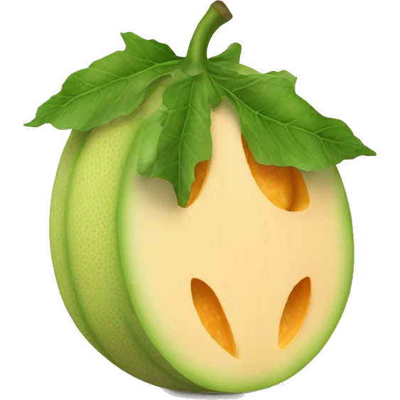 Cantaloupe fruit emoji