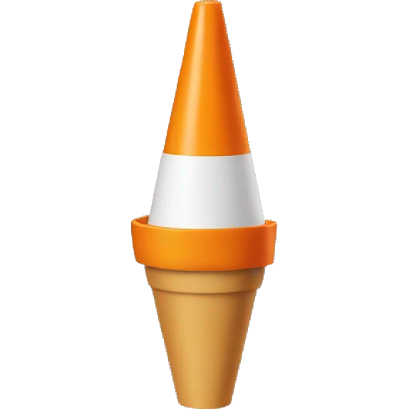 cone + neck + tip  emoji