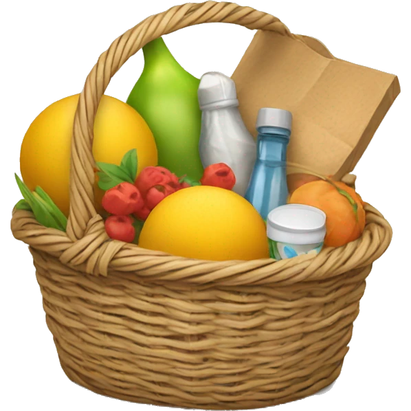 Basket with goods emoji