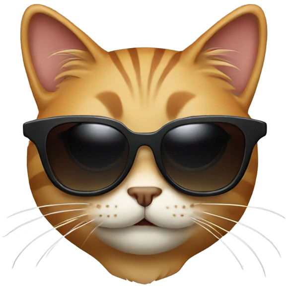 Cat with sunglasses emoji