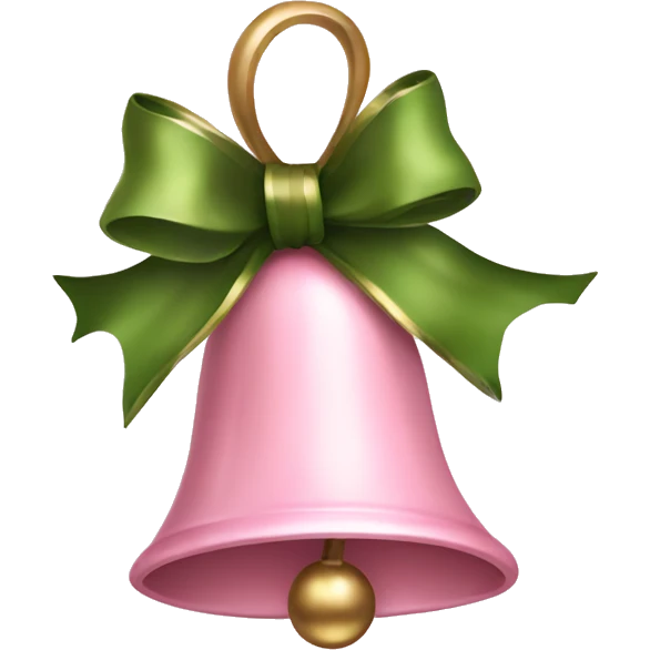 Light pink Christmas bells emoji