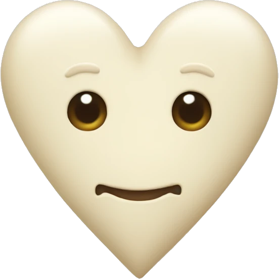 cream heart emoji