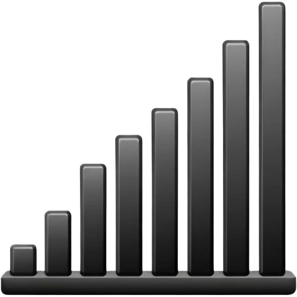 black and white vertical chart emoji