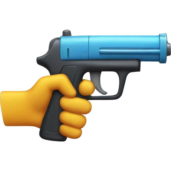 hand water gun emoji