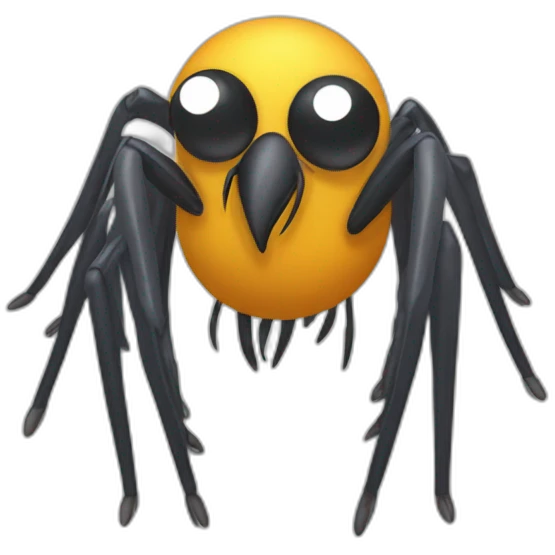 mix of bird and spider emoji