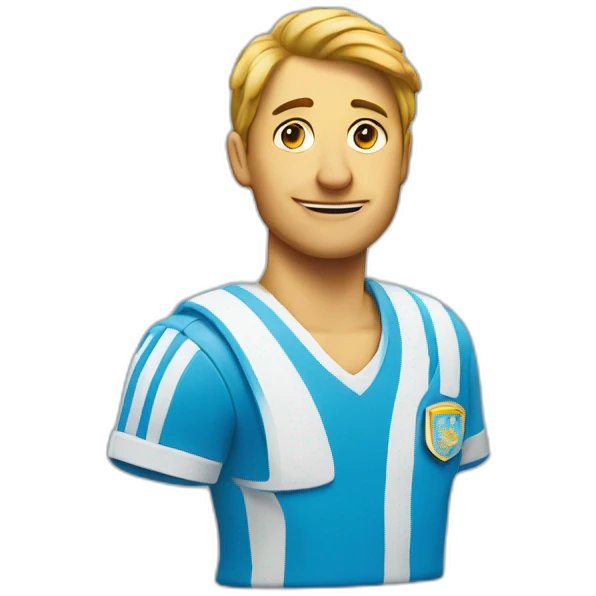 Un v blanc sur un fond bleu emoji