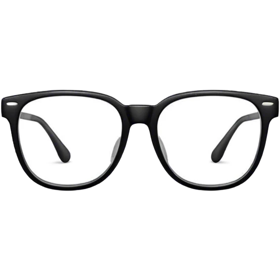 Standard black-framed glasses with a simple and classic design emoji