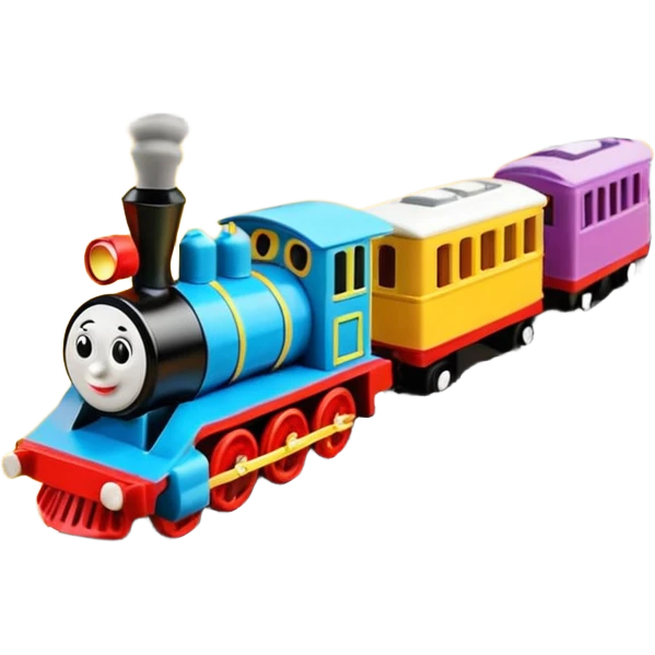 Toy Trains in a railway track  emoji