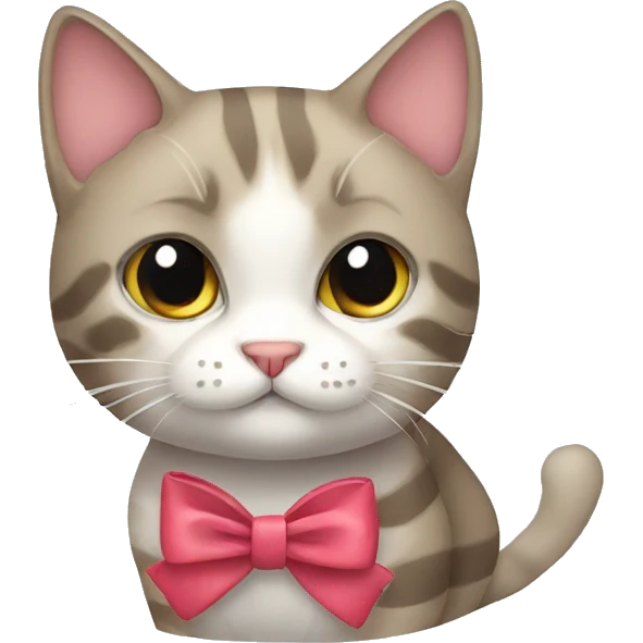 Cat with a bow emoji