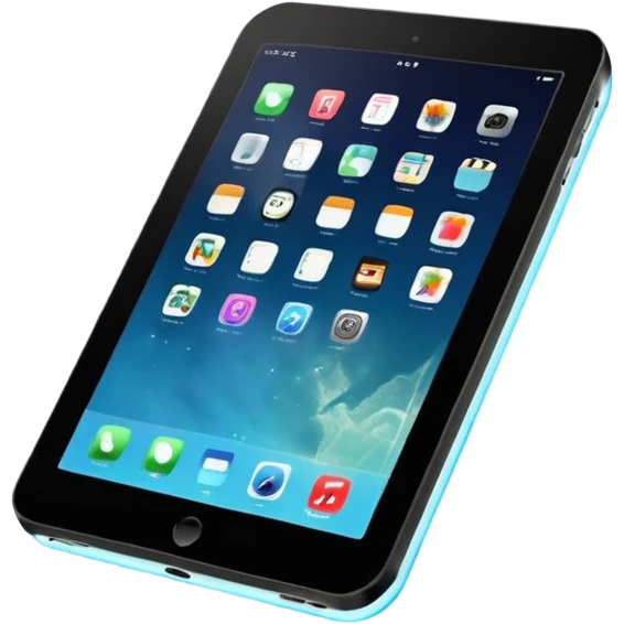 tablet with screen glow, no text emoji
