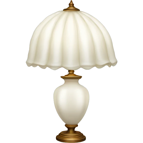 White Tiffany lamp emoji