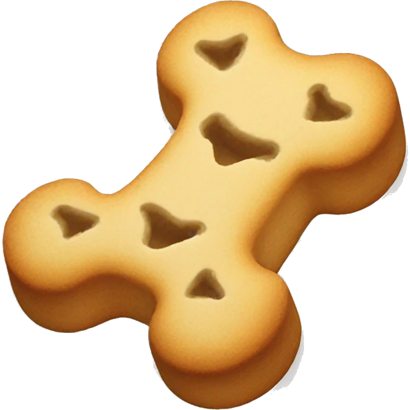 a bone-shaped dog biscuit emoji