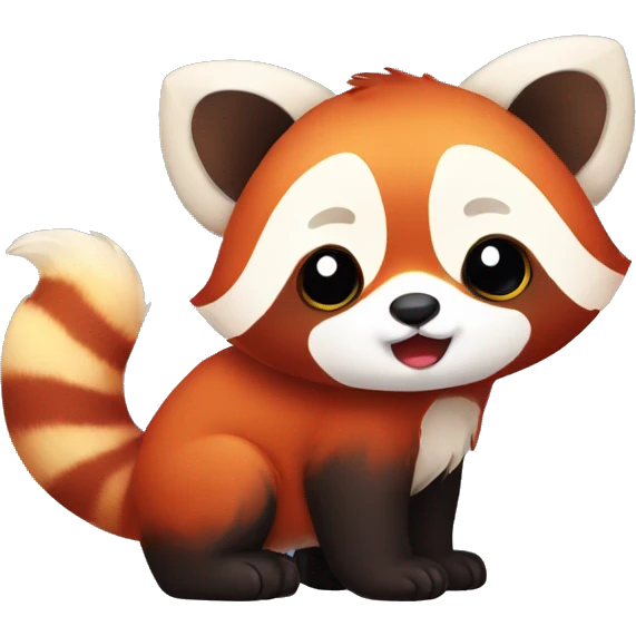 red panda with a yellow star emoji
