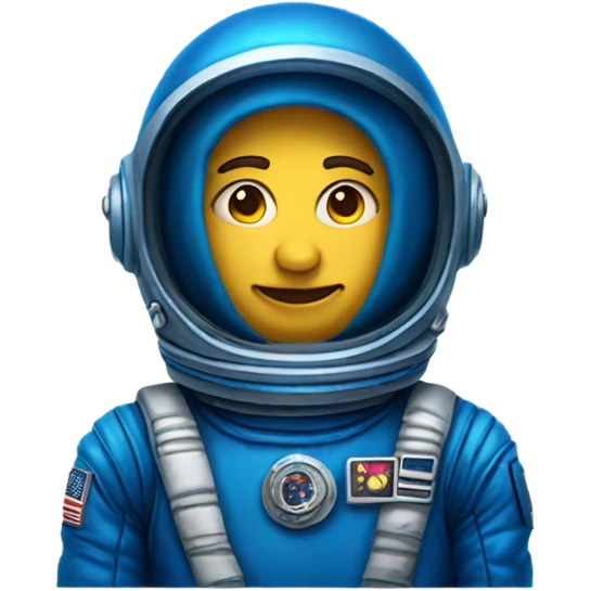 Blue spaceman emoji
