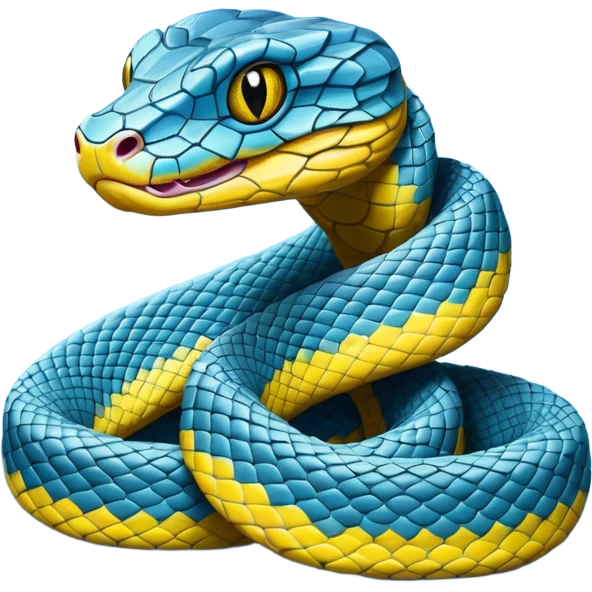 Blue cartoon pit vipef emoji