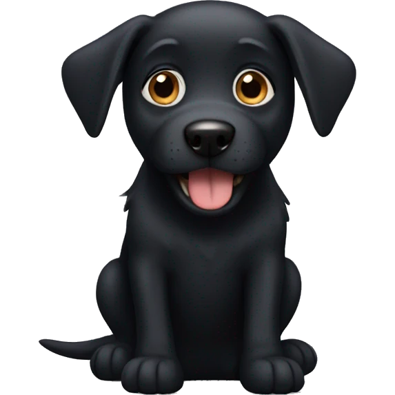 Black dog emoji