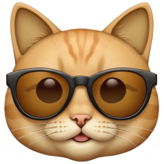 Cat with sunglasses emoji