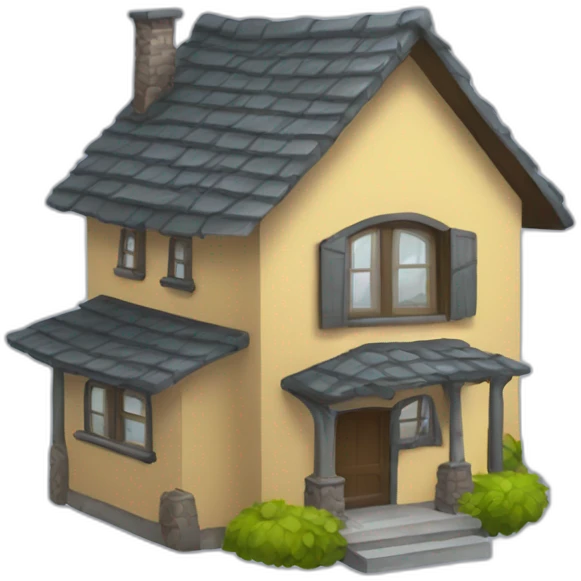 una casa con tejado emoji