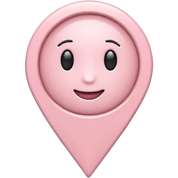 pale pink location pin emoji without face emoji