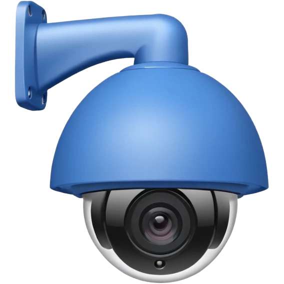 Dome cctv camera in blue emoji