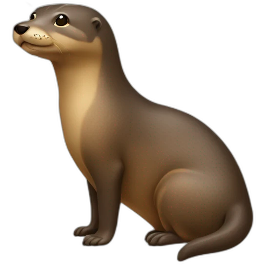 une loutre sur un teckel emoji