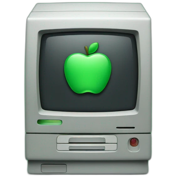 a macintosh on an emeral background emoji